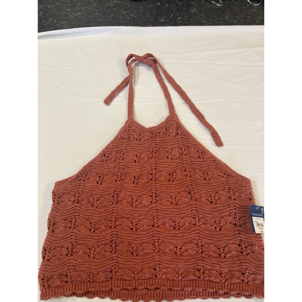 Arizona Knit Cropped Top Redwood Juniors Size XL‎ NWT